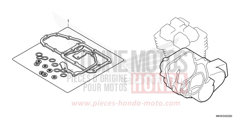 TROUSSE DE JOINT B de NC750X DCT PEARL GLARE WHITE (NHB53) 2021